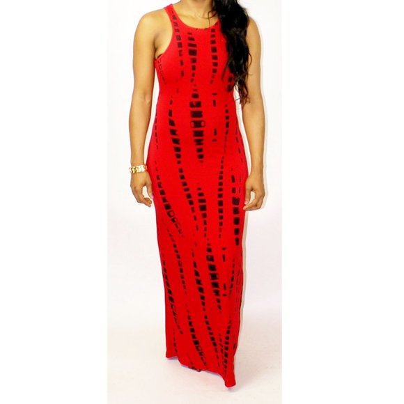 Red Die Maxi Dress - Picture 4 of 6